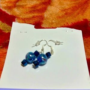 unique art glass earrings